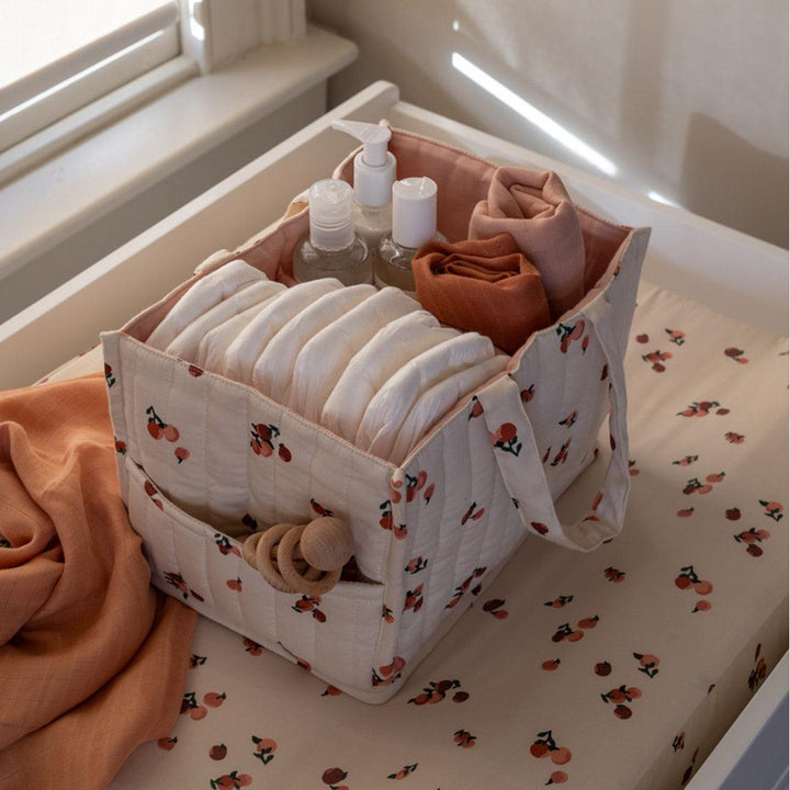 Avery Row Nappy Caddy - Peaches-Nappy Laundry + Storage-Peaches-One Size | Natural Baby Shower