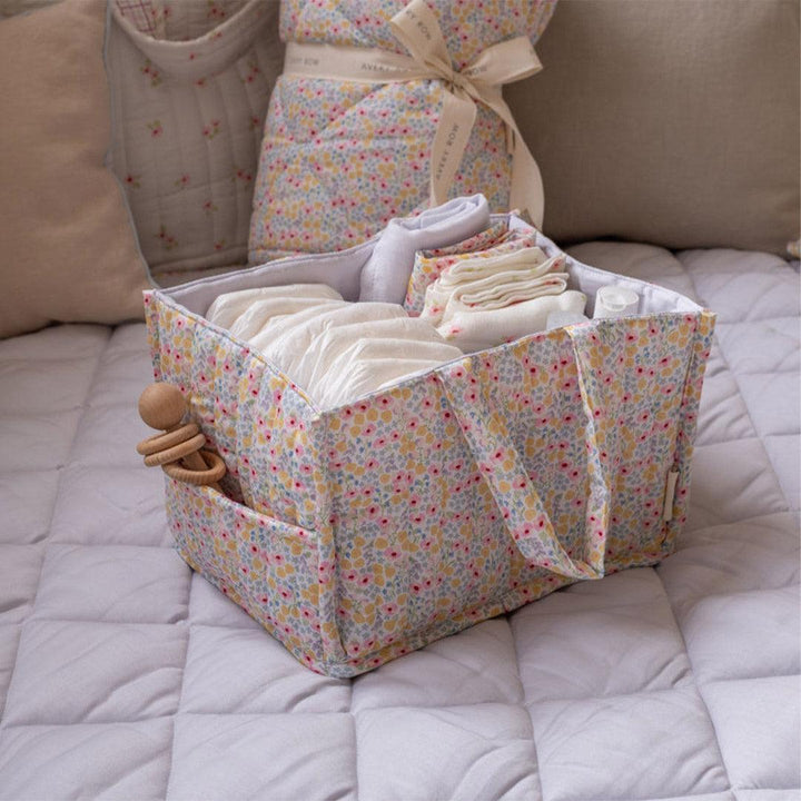 Avery Row Nappy Caddy - Wildflower Garden-Nappy Laundry + Storage-Wildflower Garden-One Size | Natural Baby Shower