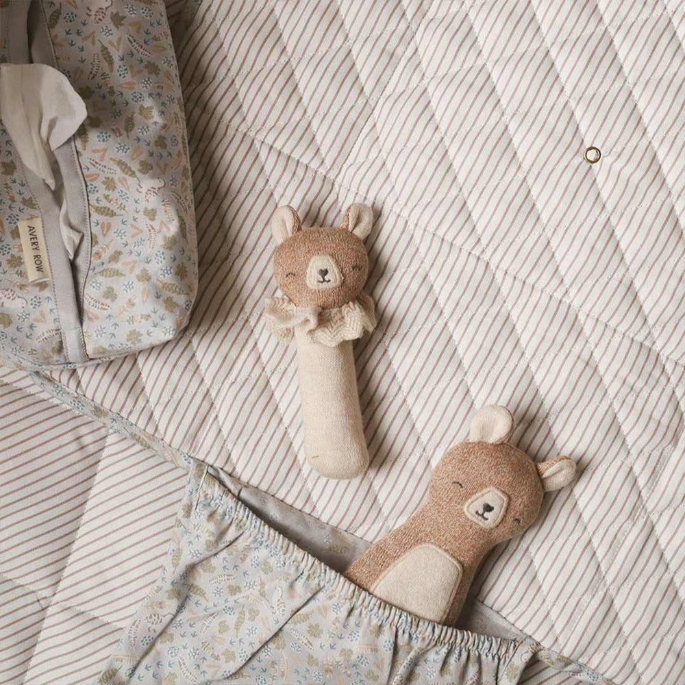 Avery Row Rattle - Brown Bear-Rattles-Brown Bear- | Natural Baby Shower