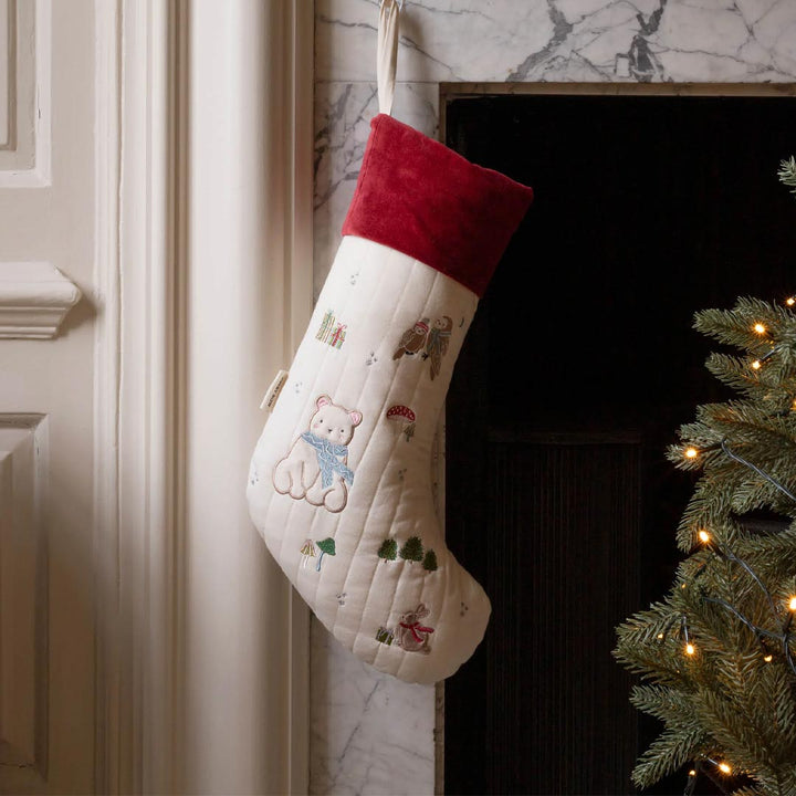 Avery Row Christmas Stocking - Polar Bear-Seasonal Decorations- | Natural Baby Shower