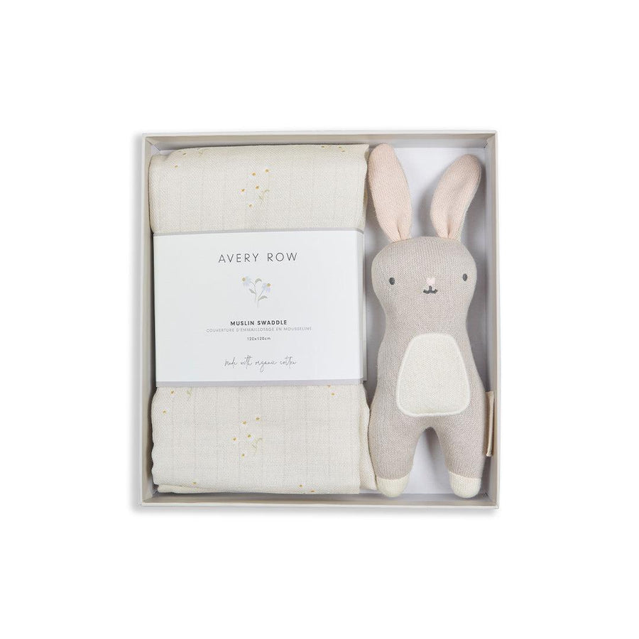 Avery Row Swaddle & Cuddle Gift Set - Chamomile-Swaddling Wraps-Chamomile-One Size | Natural Baby Shower
