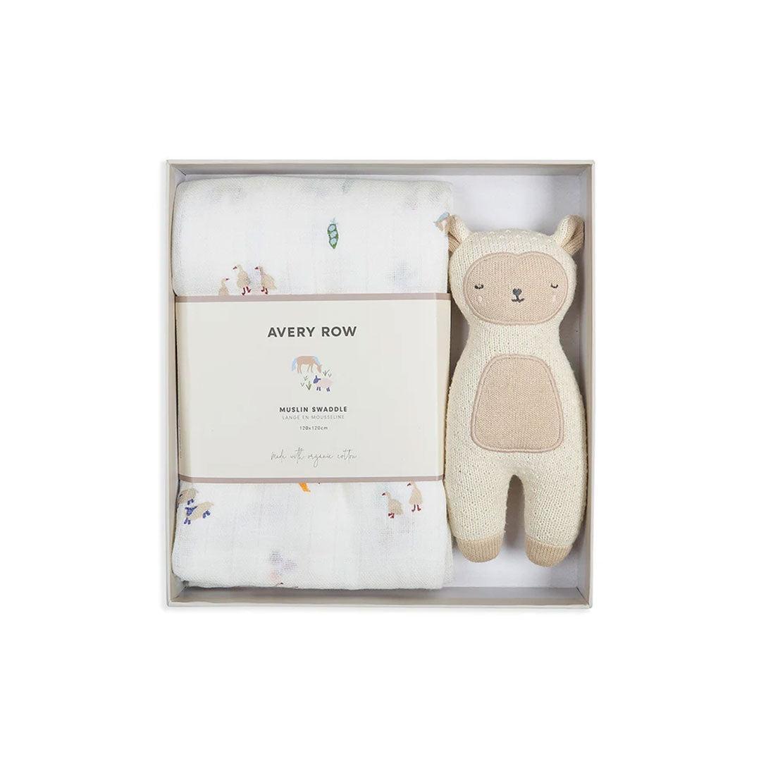 Avery Row Swaddle & Cuddle New Baby Gift Set - Little Farm-Swaddling Wraps-Little Farm- | Natural Baby Shower