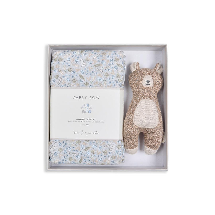 Avery Row Swaddle & Cuddle Gift Set - Nature Trail-Swaddling Wraps-Nature Trail-One Size | Natural Baby Shower