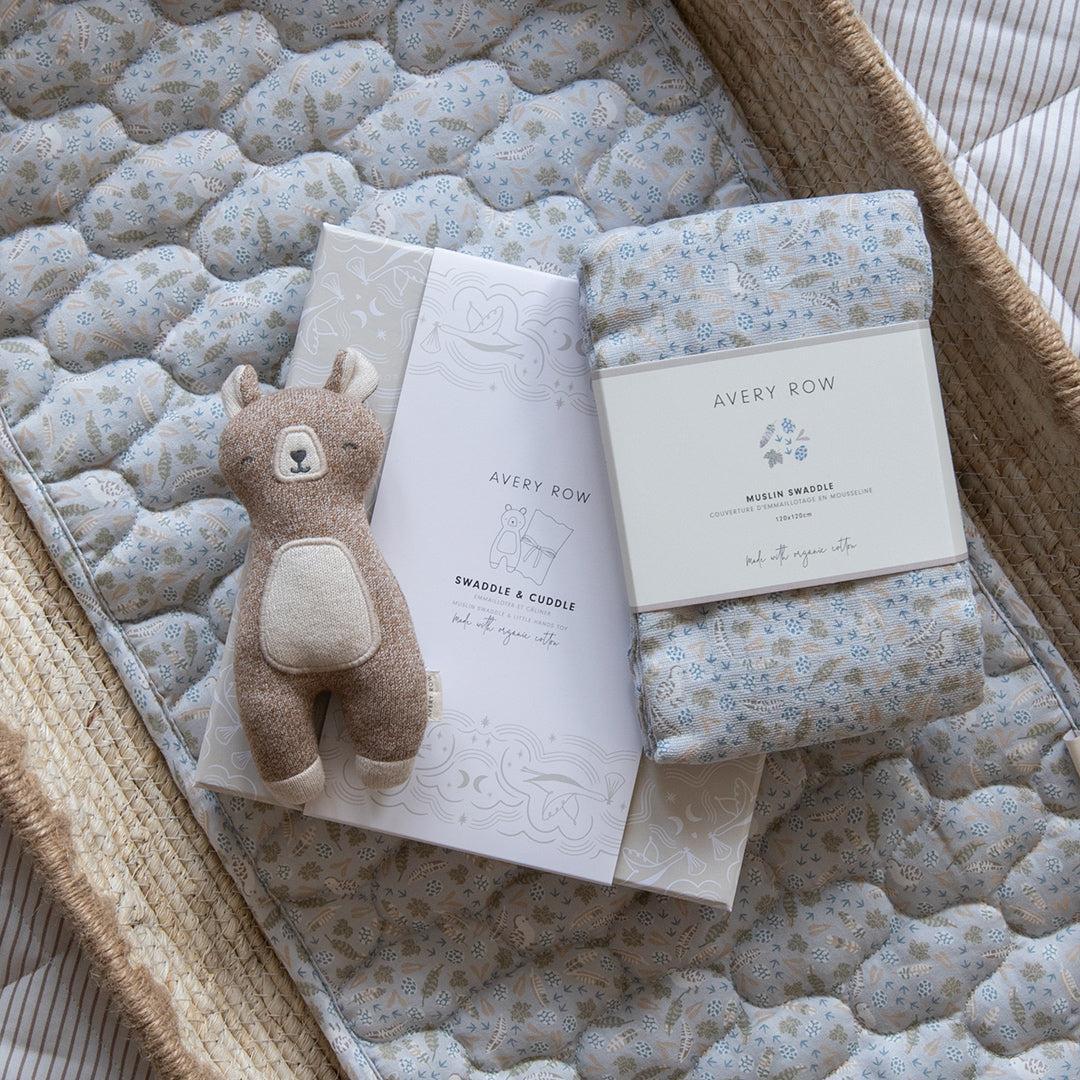 Avery Row Swaddle & Cuddle Gift Set - Nature Trail-Swaddling Wraps-Nature Trail-One Size | Natural Baby Shower
