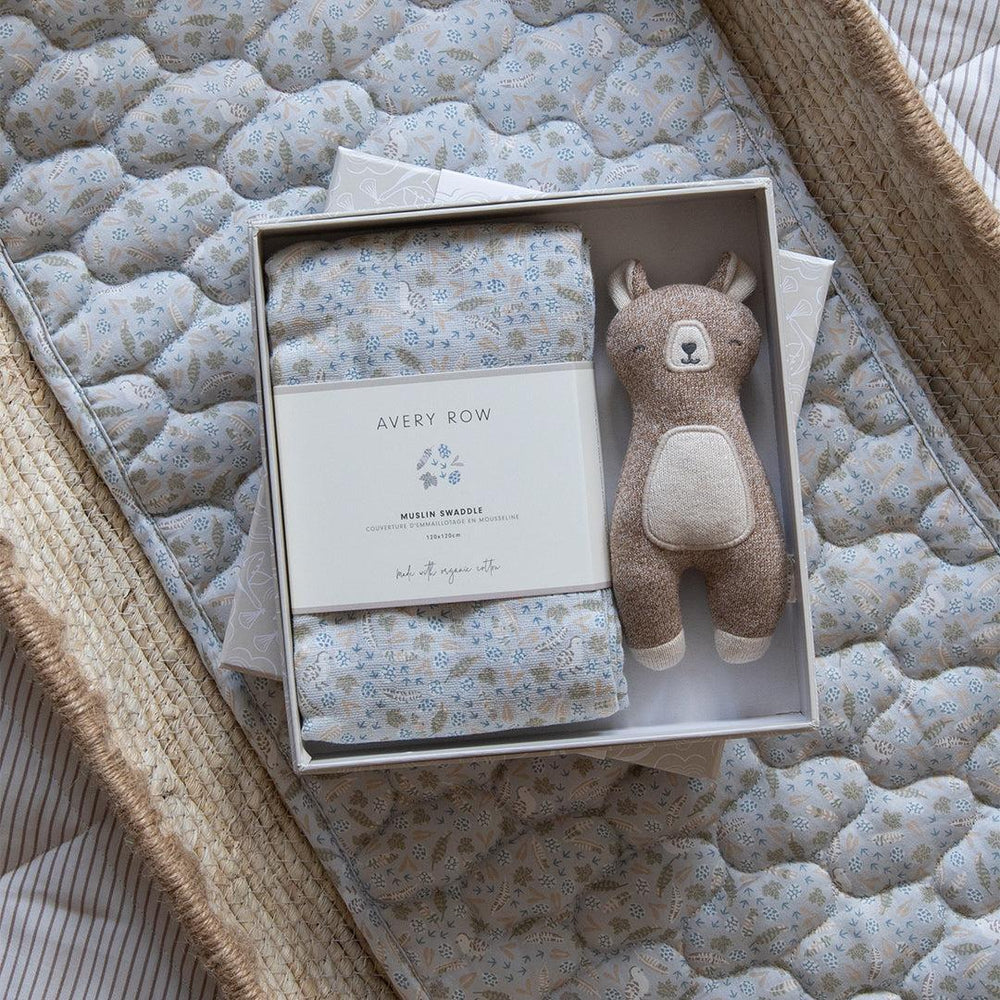 Avery Row Swaddle & Cuddle Gift Set - Nature Trail-Swaddling Wraps-Nature Trail-One Size | Natural Baby Shower