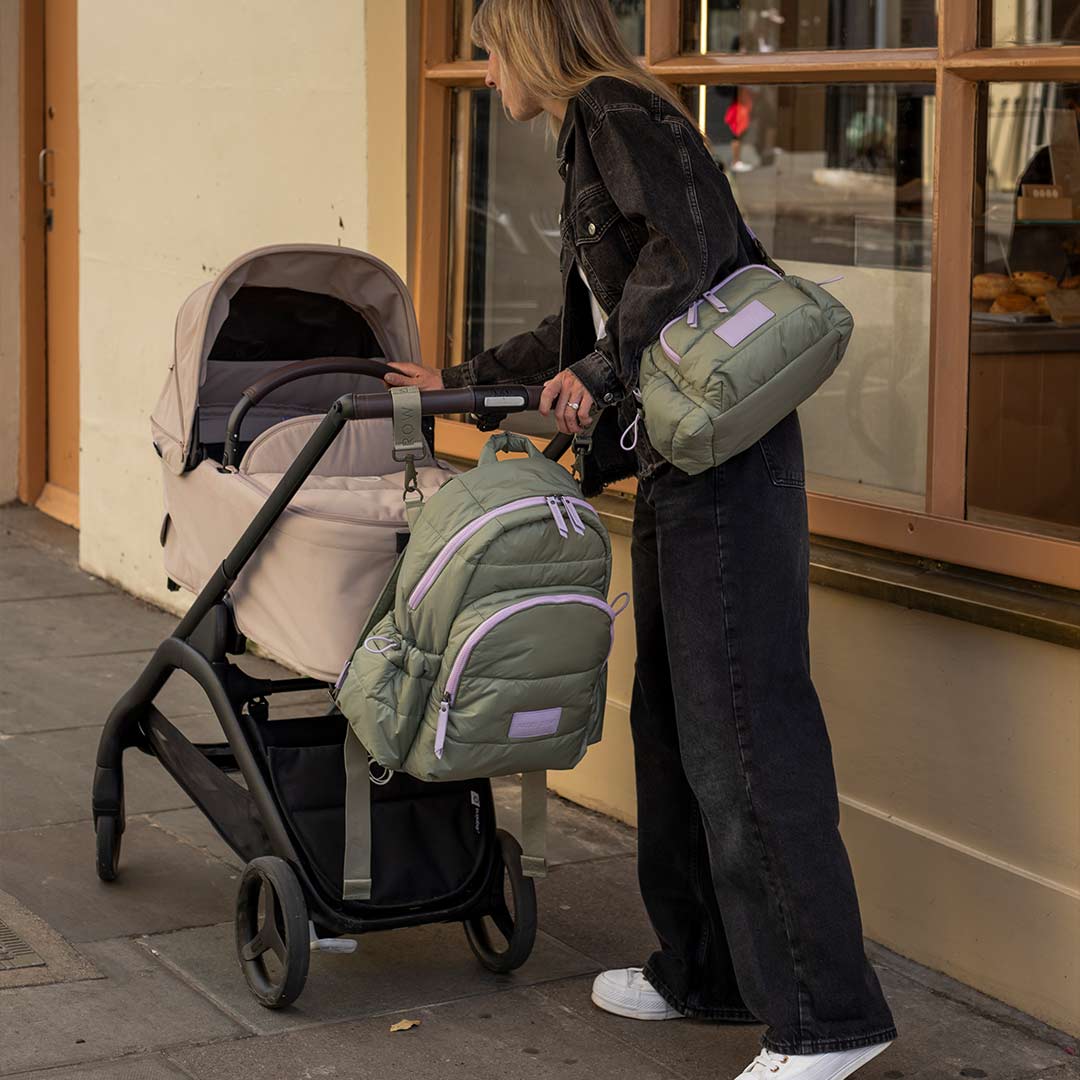 Avery Row Pram Organiser Bag - Olive Green-Mini Bags-Olive Green- | Natural Baby Shower