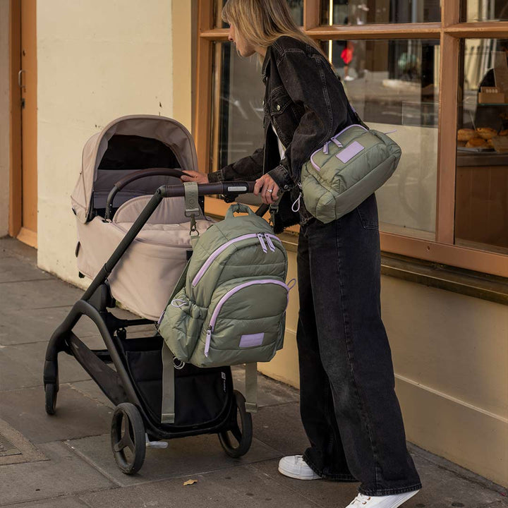 Avery Row Pram Organiser Bag - Olive Green-Mini Bags-Olive Green- | Natural Baby Shower