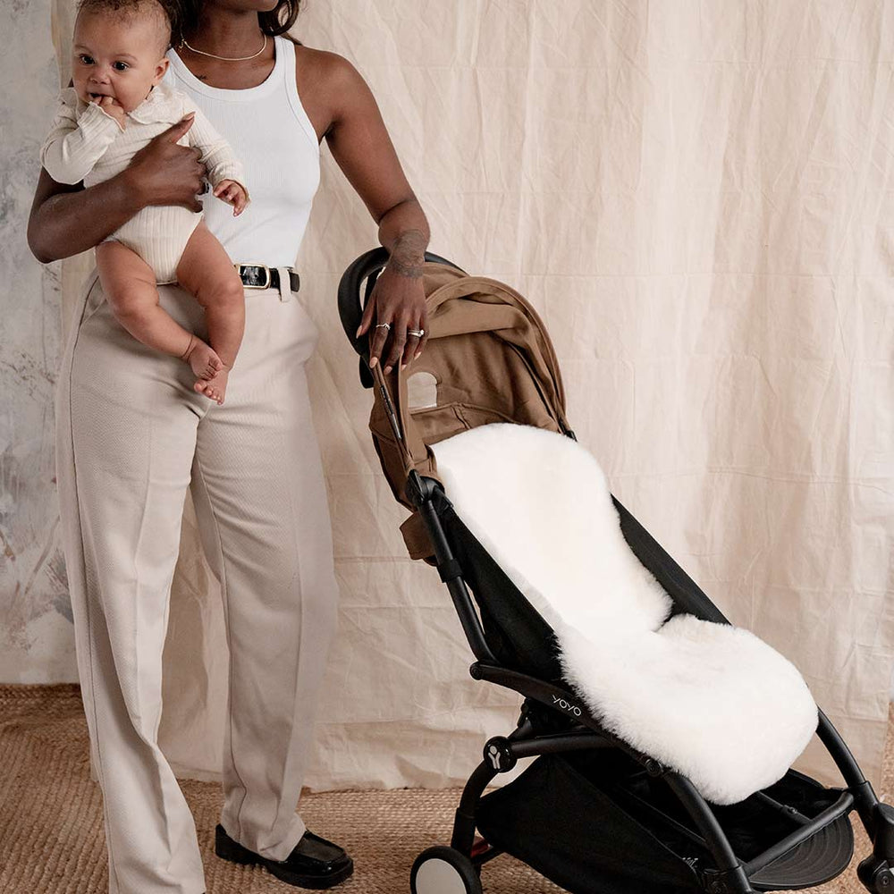 Baa Baby Pram Style Liner - Ivory-Seat Liners-Ivory- | Natural Baby Shower
