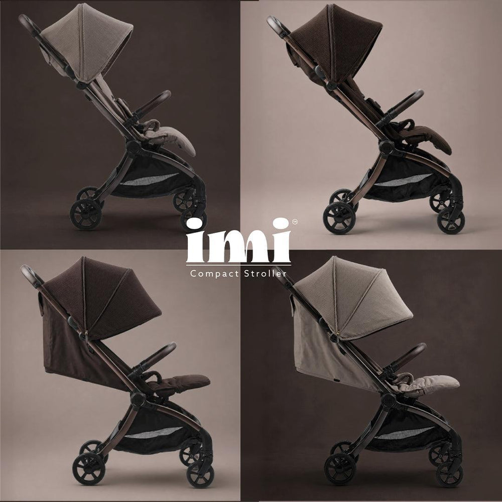 Bababing Imi Compact Auto Fold Stroller - Mink-Strollers-Mink- | Natural Baby Shower