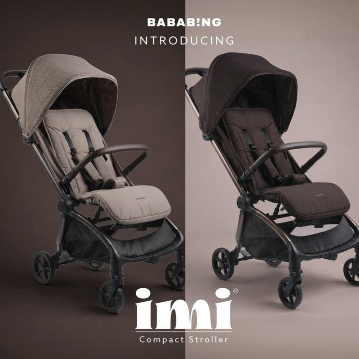Bababing Imi Compact Auto Fold Stroller - Mink-Strollers-Mink- | Natural Baby Shower