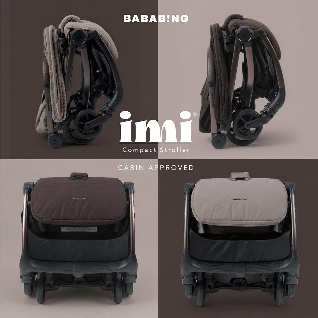 Bababing Imi Compact Auto Fold Stroller - Mink-Strollers-Mink- | Natural Baby Shower