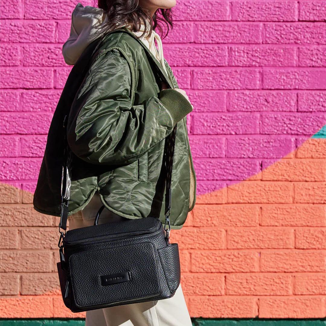 Bababing Isla Cross Body Changing Bag/ Stroller Organiser - Black-Changing Bags-Black- | Natural Baby Shower