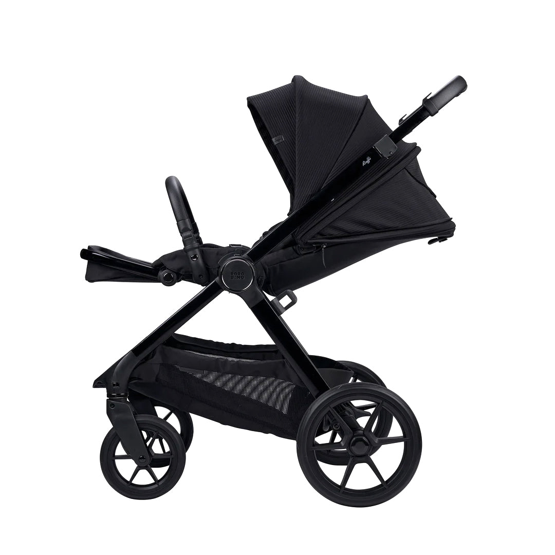 Bababing Raffi MKII Pushchair & Carrycot - Satin Black-Stroller Bundles-Satin Black- | Natural Baby Shower