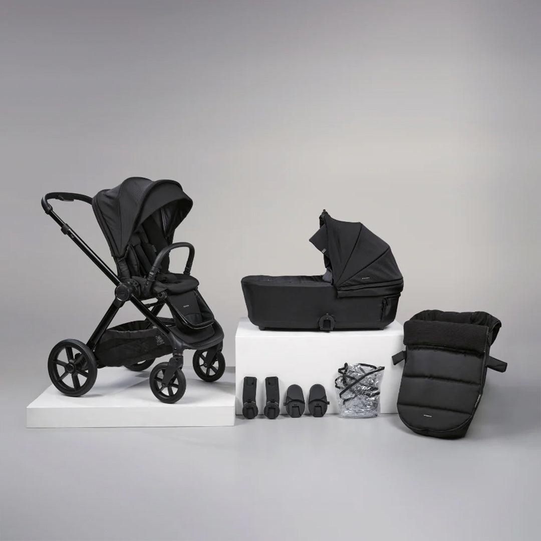 Bababing Raffi MKII Pushchair & Carrycot - Satin Black-Stroller Bundles-Satin Black- | Natural Baby Shower