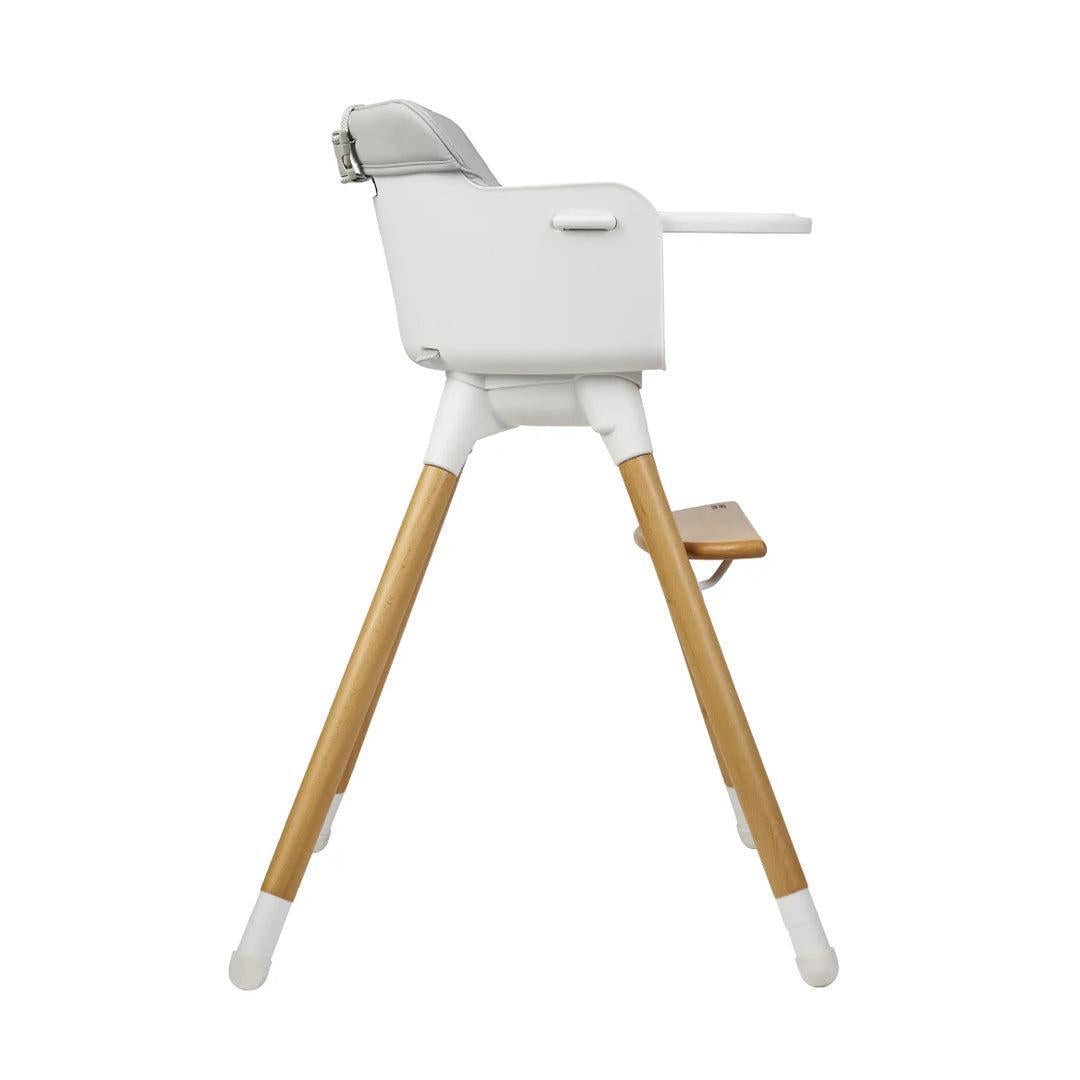 Bababing Una Highchair - White/Wood/Grey-Highchairs-White/Wood/Grey- | Natural Baby Shower