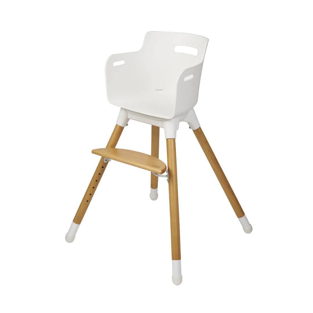 Bababing Una Highchair - White/Wood/Grey-Highchairs-White/Wood/Grey- | Natural Baby Shower