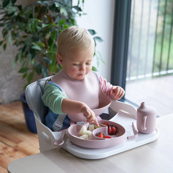 Bababing Una Highchair - White/Wood/Grey-Highchairs-White/Wood/Grey- | Natural Baby Shower