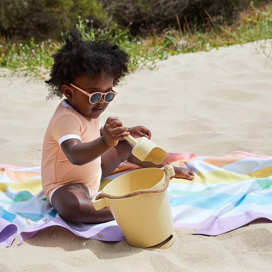 Outlet - Babiators X Dock & Bay Original Keyhole Sunglasses - Positano Peach-Sunglasses-Beach Sand-3-5y (Classic) | Natural Baby Shower