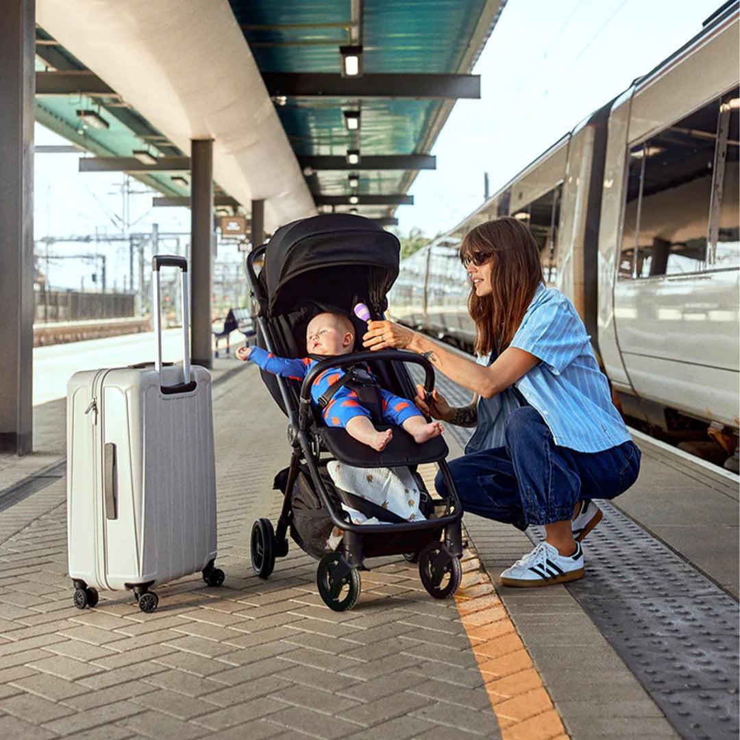 Bababing Compact Autofold Stroller - Black-Strollers-Black- | Natural Baby Shower