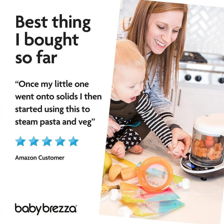 Baby Brezza Food Maker Deluxe - Black & White-Food Processors-Black & White- | Natural Baby Shower