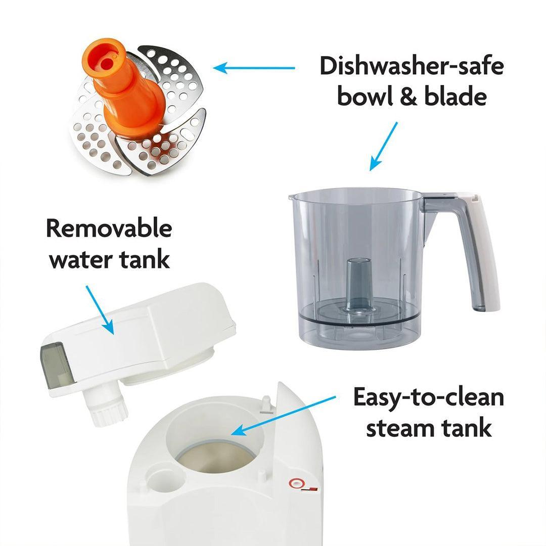 Baby Brezza Food Maker Deluxe - Black & White-Food Processors-Black & White- | Natural Baby Shower