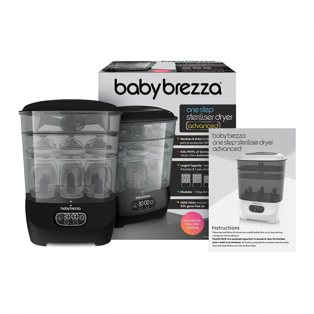 Baby Brezza Steriliser Dryer Advanced - Black-Sterilisers-Black- | Natural Baby Shower