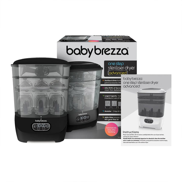 Baby Brezza Steriliser Dryer Advanced - Black-Sterilisers-Black- | Natural Baby Shower