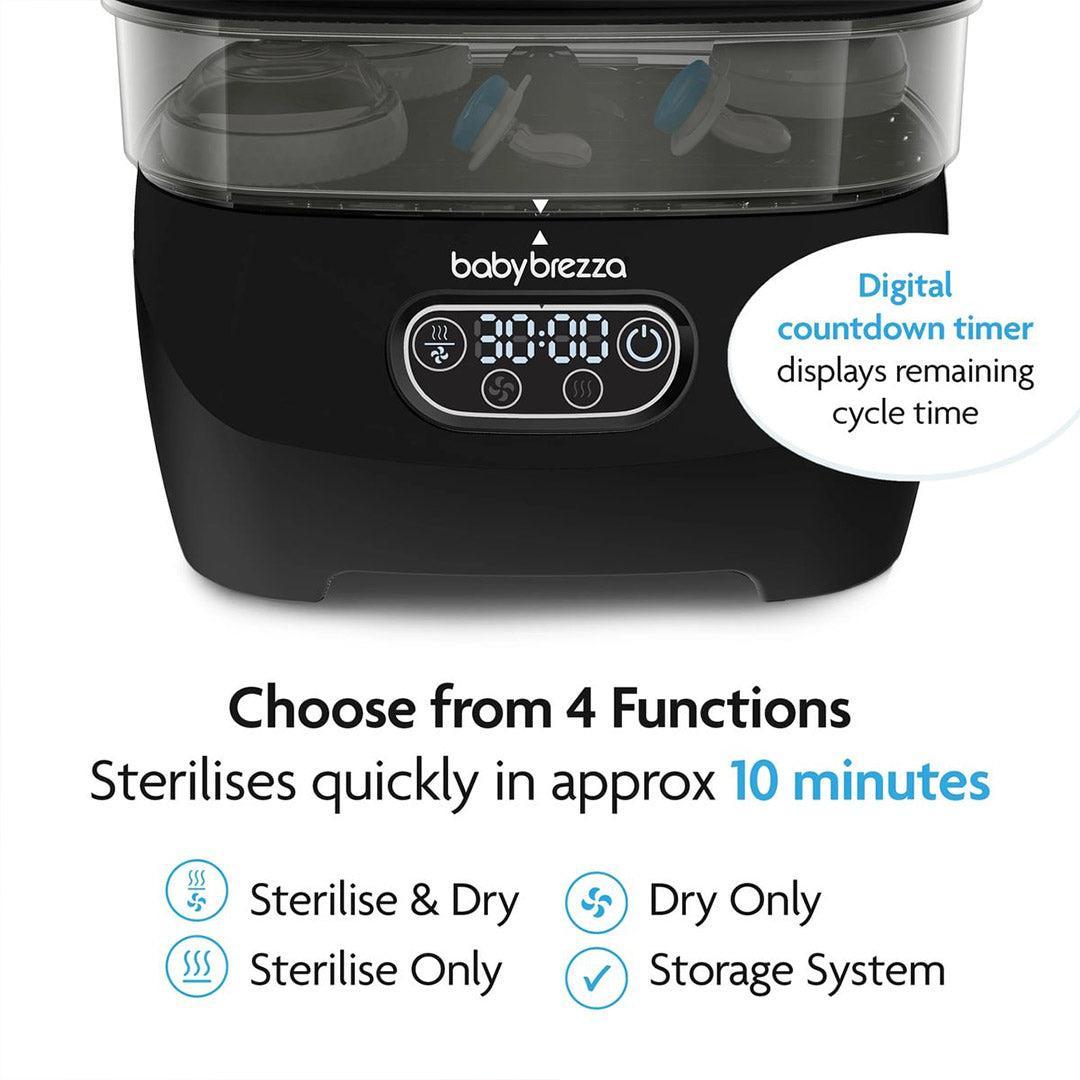 Baby Brezza Steriliser Dryer Advanced - Black-Sterilisers-Black- | Natural Baby Shower