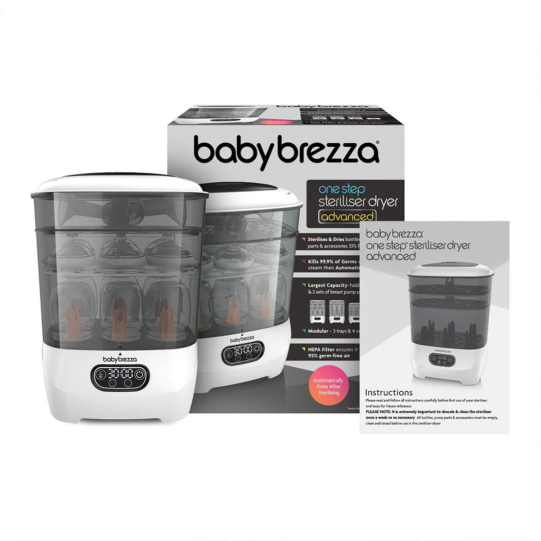 Baby Brezza Steriliser Dryer Advanced - Black & White-Sterilisers-Black & White- | Natural Baby Shower