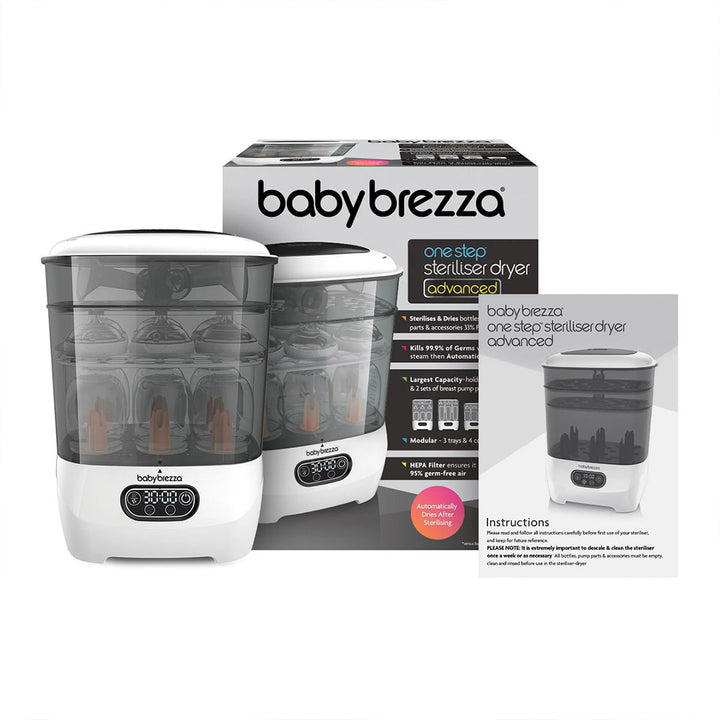 Baby Brezza Steriliser Dryer Advanced - Black & White-Sterilisers-Black & White- | Natural Baby Shower