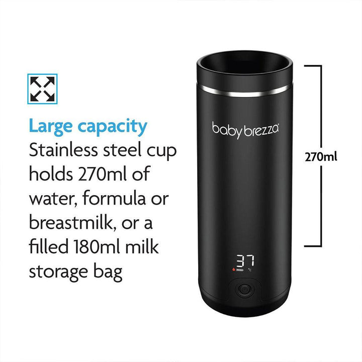 Baby Brezza Superfast Portable Bottle Warmer - Black-Bottle Warmers-Black- | Natural Baby Shower