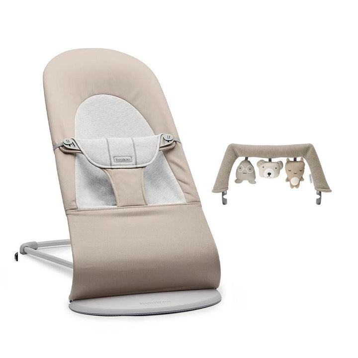 BabyBjörn Balance Soft Baby Bouncer - Beige/Grey - Woven/Jersey-Baby Bouncers-Soft Friends Sand- | Natural Baby Shower