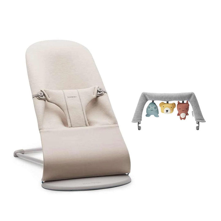 BabyBjorn Bouncer Bliss - 3D Jersey - Light Beige-Baby Bouncers-Soft Friends Grey- | Natural Baby Shower