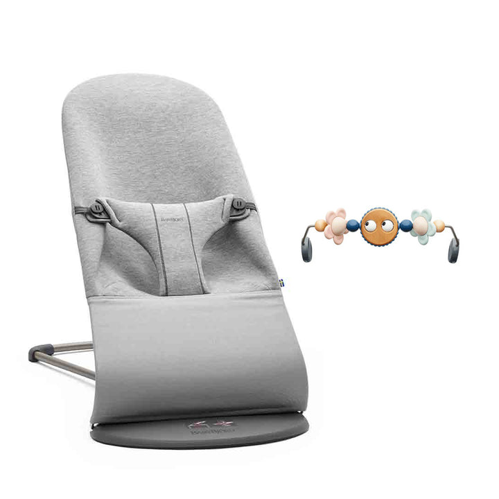 BabyBjorn Bouncer Bliss - 3D Jersey - Light Grey-Baby Bouncers-Googly Eyes Pastel- | Natural Baby Shower