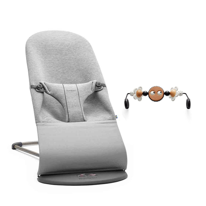 BabyBjorn Bouncer Bliss - 3D Jersey - Light Grey-Baby Bouncers-Googly Eyes B+W- | Natural Baby Shower