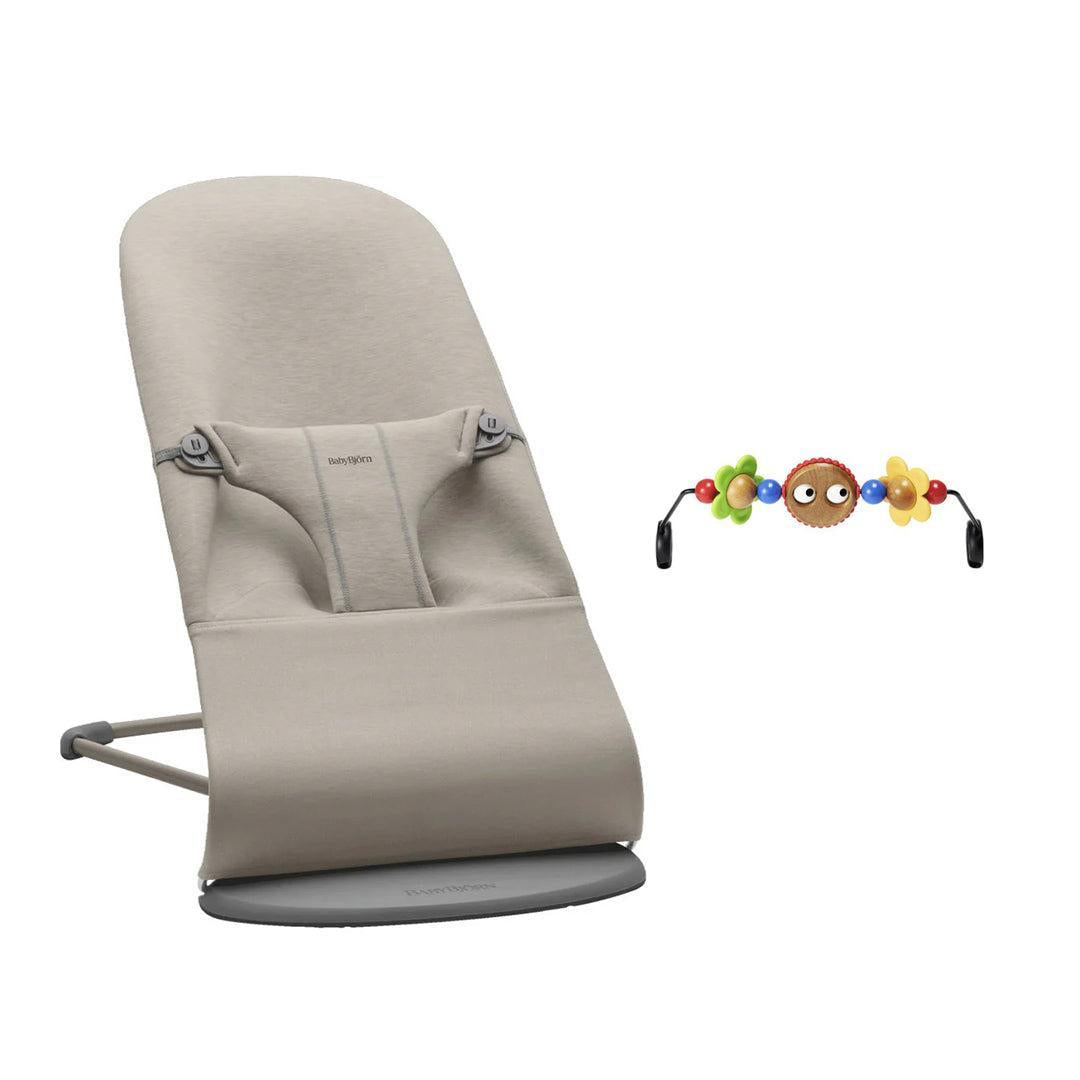 BabyBjorn Bouncer Bliss - 3D Jersey - Sand Grey-Baby Bouncers-Googly Eyes Bright- | Natural Baby Shower