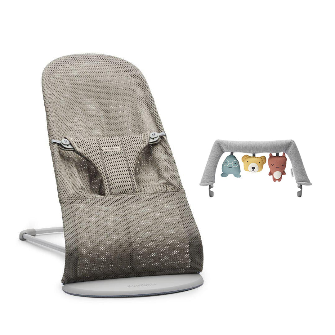 BabyBjorn Bouncer Bliss - Mesh - Grey Beige-Baby Bouncers-Soft Friends Grey- | Natural Baby Shower