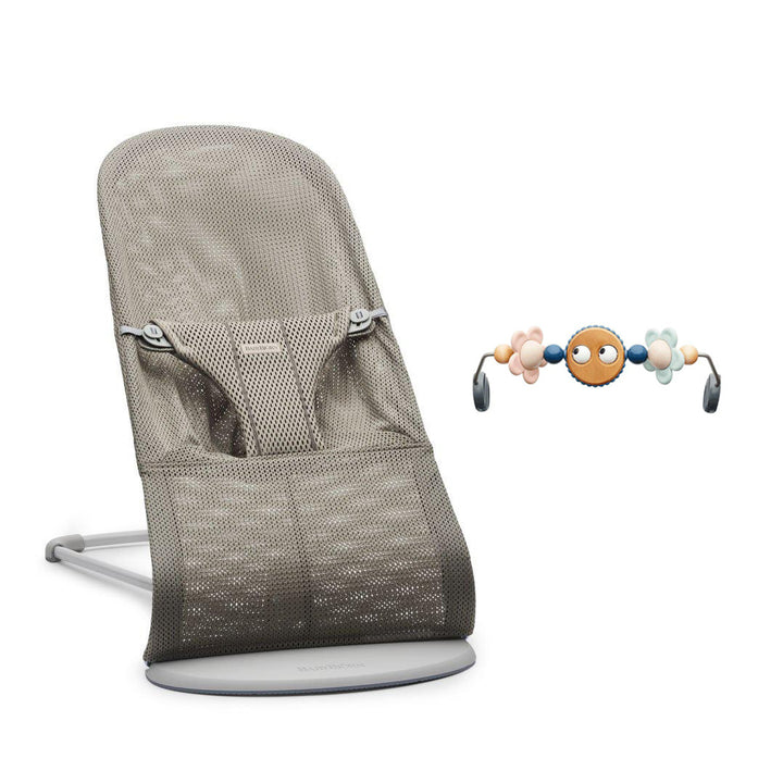 BabyBjorn Bouncer Bliss - Mesh - Grey Beige-Baby Bouncers-Googly Eyes Pastel- | Natural Baby Shower