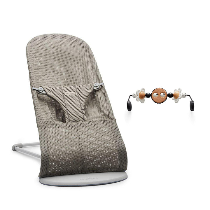 BabyBjorn Bouncer Bliss - Mesh - Grey Beige-Baby Bouncers-Googly Eyes B+W- | Natural Baby Shower