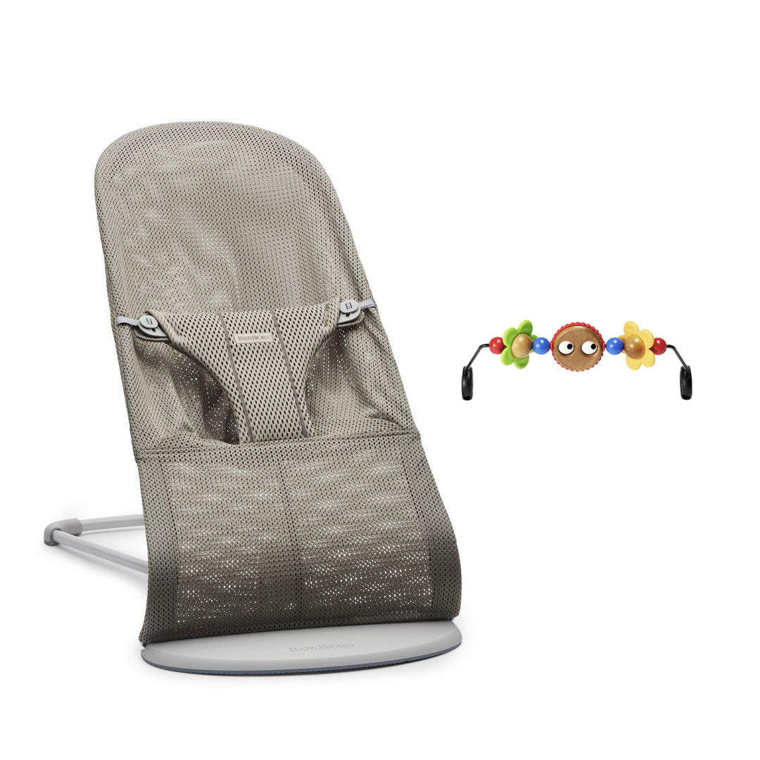 BabyBjorn Bouncer Bliss - Mesh - Grey Beige-Baby Bouncers-Googly Eyes Bright- | Natural Baby Shower