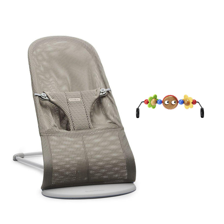 BabyBjorn Bouncer Bliss - Mesh - Grey Beige-Baby Bouncers-Googly Eyes Bright- | Natural Baby Shower
