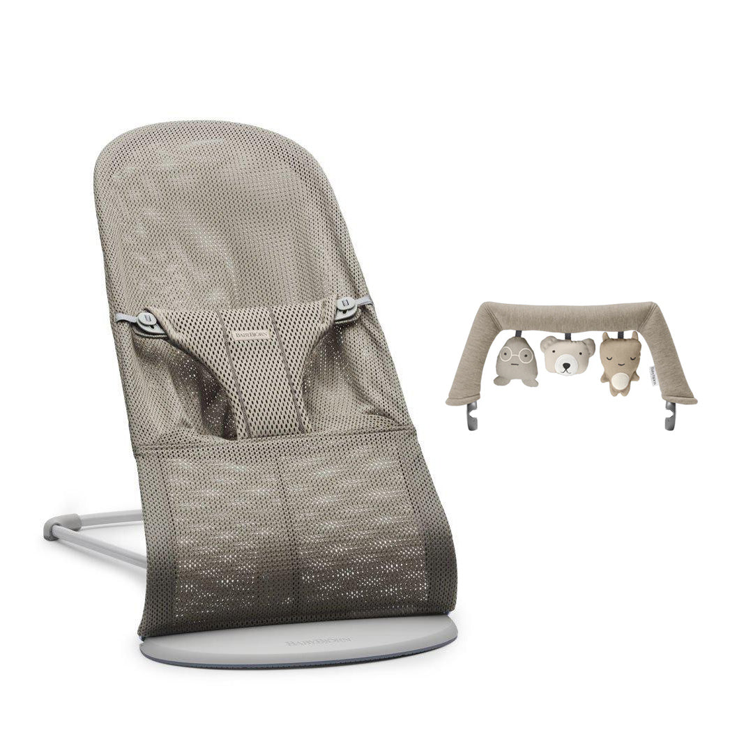 BabyBjorn Bouncer Bliss - Mesh - Grey Beige-Baby Bouncers-Soft Friends Sand- | Natural Baby Shower