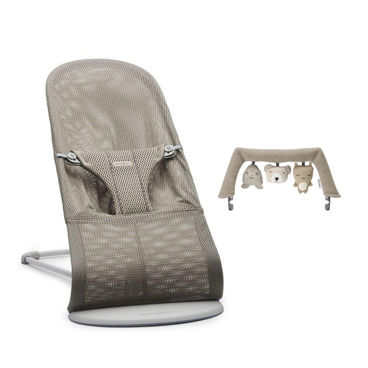 BabyBjorn Bouncer Bliss - Mesh - Grey Beige-Baby Bouncers-Soft Friends Sand- | Natural Baby Shower
