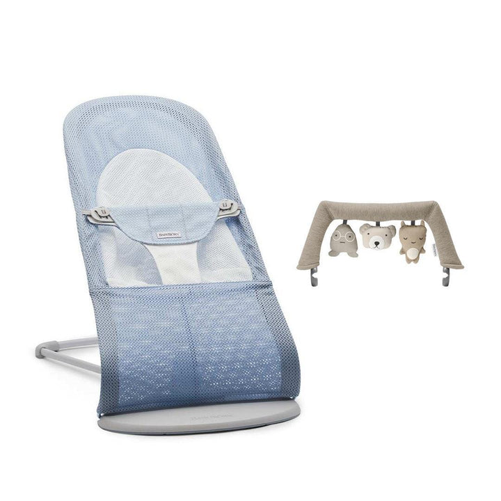 BabyBjorn Balance Soft Mesh Baby Bouncer - Grey Frame - Fog Blue-Baby Bouncers-Soft Friends Sand- | Natural Baby Shower