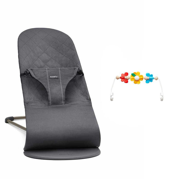 BabyBjorn Bouncer Bliss - Cotton - Anthracite-Baby Bouncers-Flying Friends- | Natural Baby Shower
