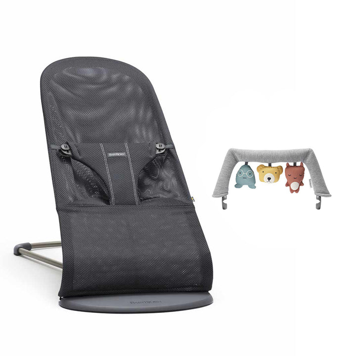 BabyBjorn Bouncer Bliss - Mesh - Anthracite-Baby Bouncers-Soft Friends Grey- | Natural Baby Shower