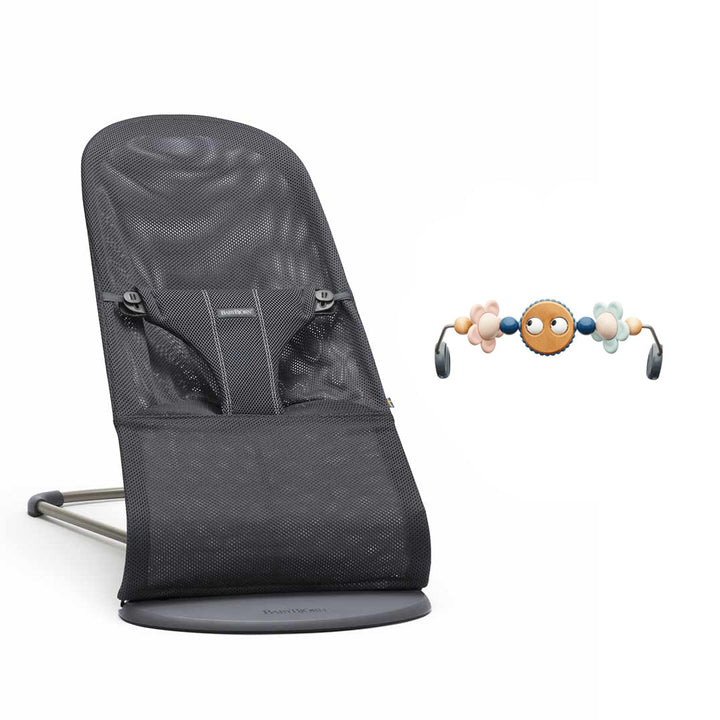 BabyBjorn Bouncer Bliss - Mesh - Anthracite-Baby Bouncers-Googly Eyes Pastel- | Natural Baby Shower