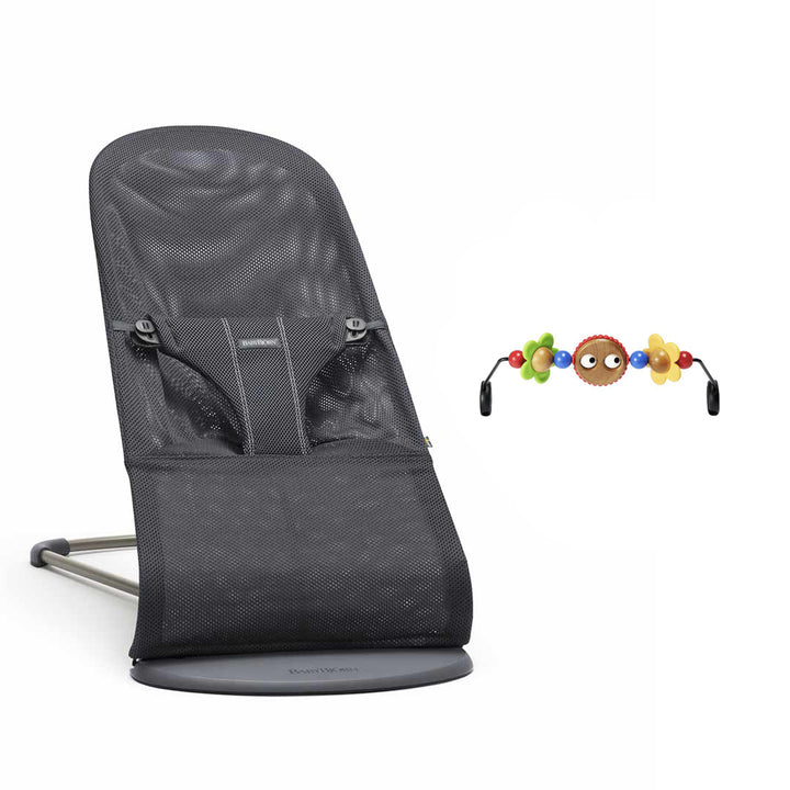 BabyBjorn Bouncer Bliss - Mesh - Anthracite-Baby Bouncers-Googly Eyes Bright- | Natural Baby Shower