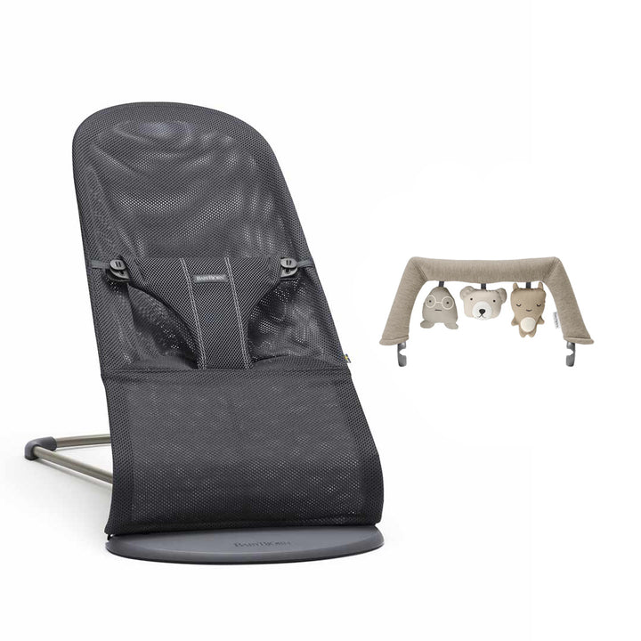BabyBjorn Bouncer Bliss - Mesh - Anthracite-Baby Bouncers-Soft Friends Sand- | Natural Baby Shower