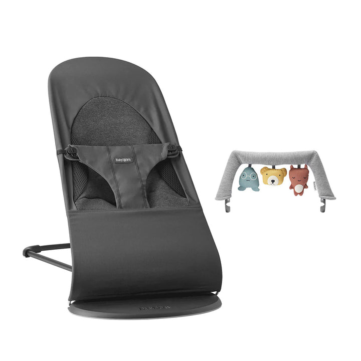 BabyBjörn Balance Soft Tri Fabric - Grey-Baby Bouncers-Soft Friends Grey- | Natural Baby Shower
